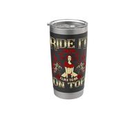 Ride It Hard Like It Top Moto Sexy Biker Chck Donne Bicchiere termico in acciaio inox doppia parete