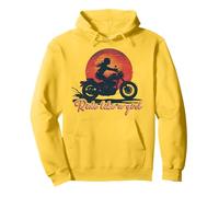 Ride Like a Girl Vintage Tramonto Moto Amante Ragazza Felpa con Cappuccio