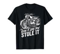Ride Like You Stole It Vintage Fathers Day Men's Motorcycle Maglietta