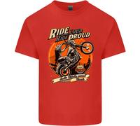 Ride Loud Ride Proud Motociclista Uomo Cotone T-Shirt