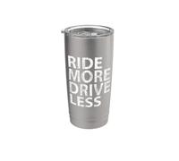 Ride More Guidare Meno Ciclista Ciclismo Strada Bicicletta Bicchiere termico in acciaio inox doppia parete
