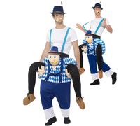 Ride On Porta Uomo Adulti Oktoberfest Costume Birra Ragazza Cavalluccio Uomo