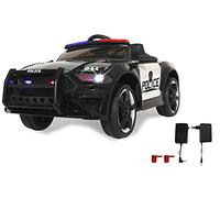 Ride-on US Police Car 12 V - da 3J, microfono, sirena, suono motore, potente motore/batteria 4,5 Ah, ammortizzatore anteriore, bagagliaio, indicatore di tensione della batteria, faro LED