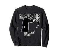 Ride or Die Grim Reaper Skater Felpa