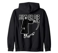 Ride or Die Grim Reaper Skater Felpa con Cappuccio