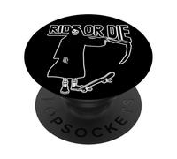 Ride or Die Grim Reaper Skater PopSockets PopGrip Adesivo