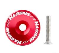 Ride Ready - Tappo per attacco manubrio bici da 31,8 mm, realizzato in lega di alluminio con bullone da 30,5 mm per prestazioni affidabili (rosso)