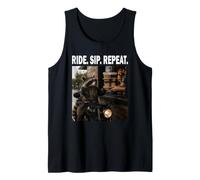 Ride Sip Repeat Macchina da caffè Amante degli Animali Canotta