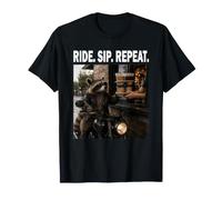 Ride Sip Repeat Macchina da caffè Amante degli Animali Maglietta