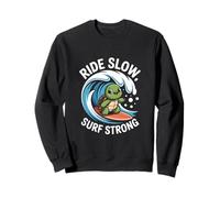Ride Slow Surf Forte Turtle Wave Divertimento Felpa