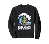 Ride Slow Surf Forte Turtle Wave Divertimento Felpa