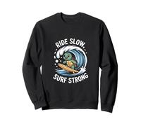 Ride Slow Surf Forte Turtle Wave Divertimento Felpa