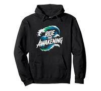 Ride The Awakening Wave Design Felpa con Cappuccio