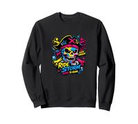 Ride The Storm, Pirate Skull Storm Adventure Graphic Felpa