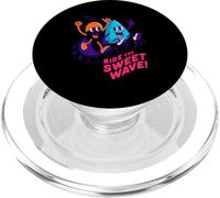 Ride The Sweet Wave, motivo retrò fluorescente a forma di frutta surfata PopSockets PopGrip per MagSafe