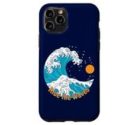 Ride The Wave Retro Tradizionale Tattoo Art Beach Sunrise Custodia per iPhone 11 Pro