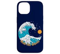 Ride The Wave Retro Tradizionale Tattoo Art Beach Sunrise Custodia per iPhone 14