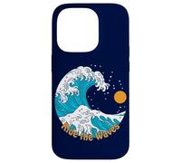 Ride The Wave Retro Tradizionale Tattoo Art Beach Sunrise Custodia per iPhone 14 Pro