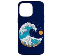 Ride The Wave Retro Tradizionale Tattoo Art Beach Sunrise Custodia per iPhone 14 Pro Max
