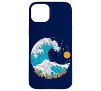 Ride The Wave Retro Tradizionale Tattoo Art Beach Sunrise Custodia per iPhone 15 Plus