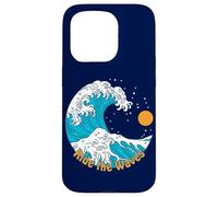 Ride The Wave Retro Tradizionale Tattoo Art Beach Sunrise Custodia per iPhone 15 Pro
