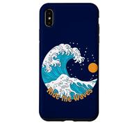 Ride The Wave Retro Tradizionale Tattoo Art Beach Sunrise Custodia per iPhone XS Max