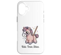 Ride Train Shine Cute Pony - Attrezzo per equitazione Custodia per iPhone 16 Plus