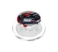 Ride With Passion Cool Biker per gli appassionati di moto PopSockets PopGrip per MagSafe