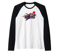 Ride with Passion Esplora Il brivido della Maglietta Ride Sunset Maglia con Maniche Raglan