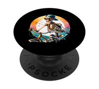 Ride Your Bike Cycling Skeleton Adventure Grafica PopSockets PopGrip Adesivo
