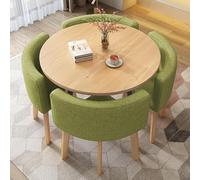 Ridefinisci Il Tuo Spazio con Il Set di Tavoli E Sedie da Club per Sala di Ricevimento Round Office | Mobili da Soggiorno Versatili per Riunioni E Trattative | Set Elegante E Funzional, Green
