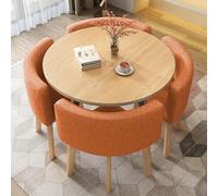 Ridefinisci Il Tuo Spazio con Il Set di Tavoli E Sedie da Club per Sala di Ricevimento Round Office | Mobili da Soggiorno Versatili per Riunioni E Trattative | Set Elegante E Funzional, Orange