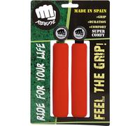 Ridefyl | Puños de Bicicleta Super Compfy | Accesorios Bicicleta | Ciclismo | Deporte | Adultos | Unisex | Color Rojo | Talla Única | 34mm | Fabricado en España