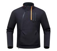 RIDEIRON Giacca Moto Uomo Donna Tutte le Stagionicon con Spalline e Gomitiere CE Equipaggiamento Protettivo per Motociclisti, Fodera Sfoderabile Nero,M