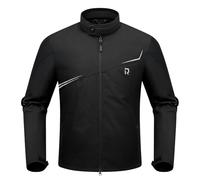 RIDEIRON Giacca Moto Uomo Inverno con Spalline e Gomitiere CE Equipaggiamento, Fodera Sfoderabile, antivento Protezione dal freddo Tutte le Stagionicon,Nero,XXL