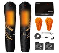 RIDEIRON Ginocchiere riscaldate moto,Protezioni invernali per ginocchia equipaggiamento protettivo CE2 rimovibile,ginocchiere per moto,Calde Resistenti all'acqua Antivento per donne e uomini