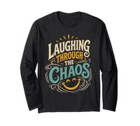 Ridendo tra Il Caos | Umorismo & Resilienza Maglia a Manica