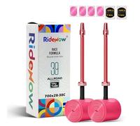 RideNow 700C - Tubo flessibile per bicicletta in TPU, compatibile con 700 x 28/30/32/35/38C, 2 pezzi, 39 g, ultra leggero, con valvola Presta da 85 mm, in metallo