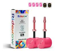RideNow Tubo flessibile in TPU da corsa da 36 g, compatibile con 700 x 18/23/25/28/30/32C, 2 confezioni da 700 C, ultra leggero, con valvola Presta da 45/65/85 mm, in metallo