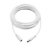 RIDENS Cavo di prolunga da 12 V CC Cavo da 1 m a 20 m Connettore da 5,5 mm x 2,1 mm for Cavo di Alimentazione for Telecamera CC-TV Adattatore da 12 V LED Lght Strip (Color : White-5m)