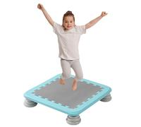 RIDEONMOP Mini Trampolino per Bambini, Trampolino per Bambini Piccoli, Attrezzatura per l'integrazione sensoriale dei Bambini autistici, Trampolino Quadrato con Base Antiscivolo,Blue a