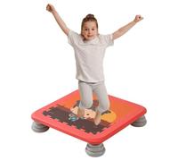 RIDEONMOP Mini Trampolino per Bambini, Trampolino per Bambini Piccoli, Attrezzatura per l'integrazione sensoriale dei Bambini autistici, Trampolino Quadrato con Base Antiscivolo,Red b