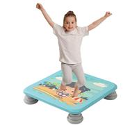 RIDEONMOP Mini Trampolino per Bambini, Trampolino per Bambini Piccoli, Attrezzatura per l'integrazione sensoriale dei Bambini autistici, Trampolino Quadrato con Base Antiscivolo,Blue b