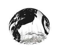 Rider Silhouette - Cuffia da doccia e da cucina, a doppio strato, impermeabile, adatta per adulti, bambini, uomini e donne.