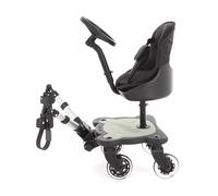 Roma X RHS 4 Rider - Seggiolino e pedana sterzante universale per passeggino, con ruote LED, sedile con motivo stampato, adatto al 99% delle carrozzine, per bambini da 1 a 6 anni (25 kg), design a 4