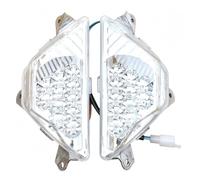 Riderai Indicatore direzione per LED indicatore anteriore per Kawasaki | Indicatore di direzione Luce ambrata, lente fumé/trasparente, 12V, set coppia.(Clear)