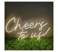 Riderai insegna luminosa al neon Cheers To Us per l'insegna al per neon a LED per la decorazione della parete della lettera dell amante festa di nozze fidanzamento