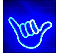 Riderai insegna luminosa al neon Decorazione luminosa a LED al neon arcobaleno con gesto OK, decorazione da parete per camera letto, lampada notte sospesa, per casa, feste e festività(4)