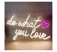 Riderai insegna luminosa al neon Fai ciò che ami, ubriaco d'amore, insegna al neon a LED per compleanno, addio nubilato, casa per stanza negozio(Bianco)