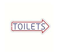 Riderai insegna luminosa al neon Freccia per luci al per neon per toilette, segnale direzionale per ingresso toilette, decorazione da parete a sinistra/destra(Right)